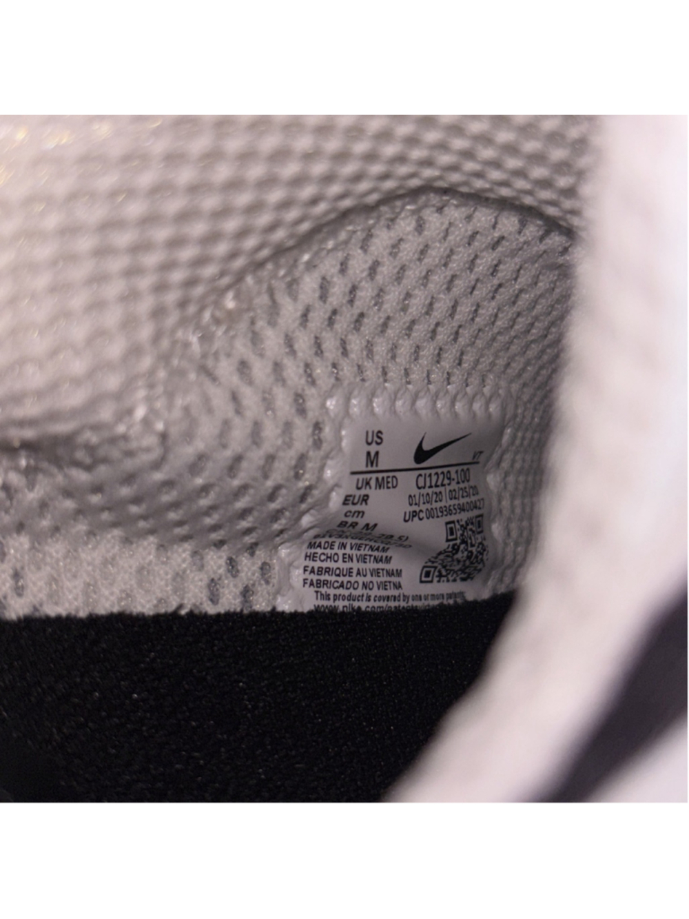 Nike Air Presto South Korea Mens Medium White Metallic Gold Black CJ1229 100 - Picture 4 of 10